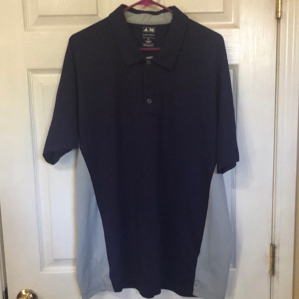 Adidas PureMotion golf polo. Purple and Grey XL